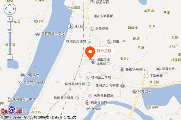 株洲县职业中等专业学校的地图标注