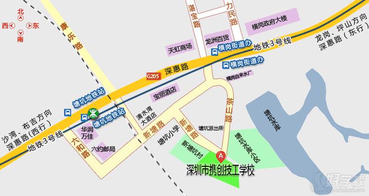 深圳市携创技工学校的路线图