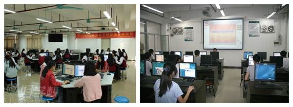广东省城市建设技师学院的计算机实训室