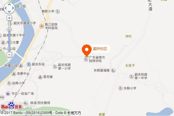 广东省南方技师学院的地图标注